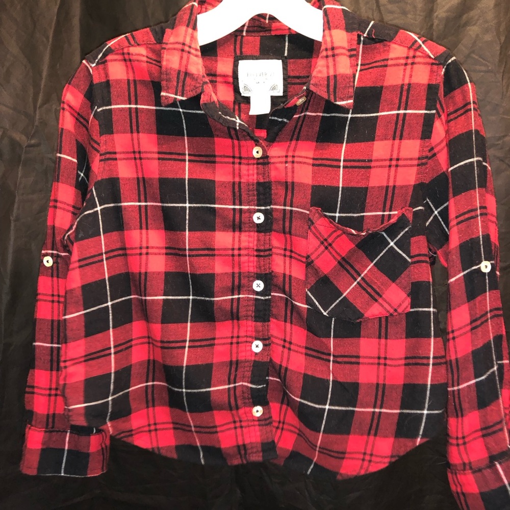 Cropped Forever 21 flannel